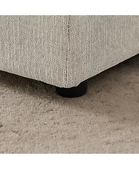 Clihome Dog Sofa for Medium Large Dogs, 55" Pet Couch with Irregular Backrest, Single Armrest