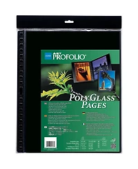 Itoya Art Profolio 11x17" Crystal Clear PolyGlass Pages, Portrait, 10 Pages Per Pack
