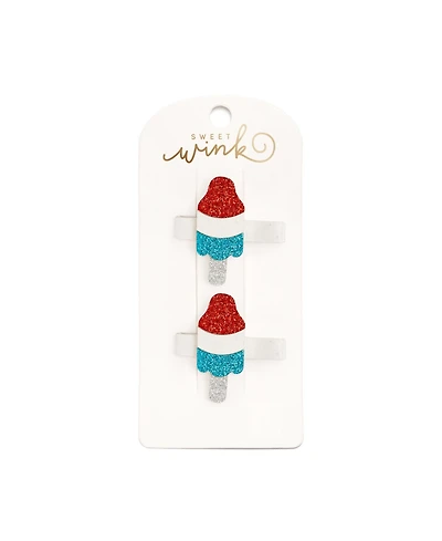 Sweet Wink Little and Big Girls Patriotic Pop Clip Set