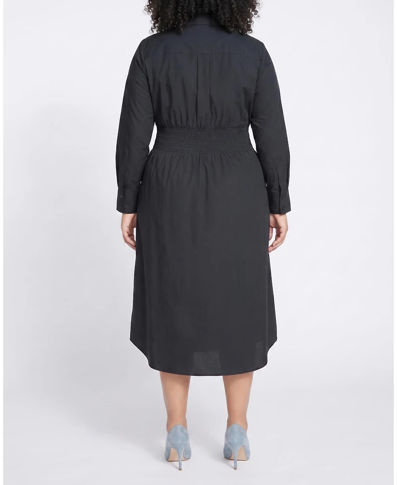 Universal Standard Plus Hamptons Smocked Shirtdress