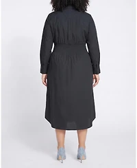 Universal Standard Plus Hamptons Smocked Shirtdress