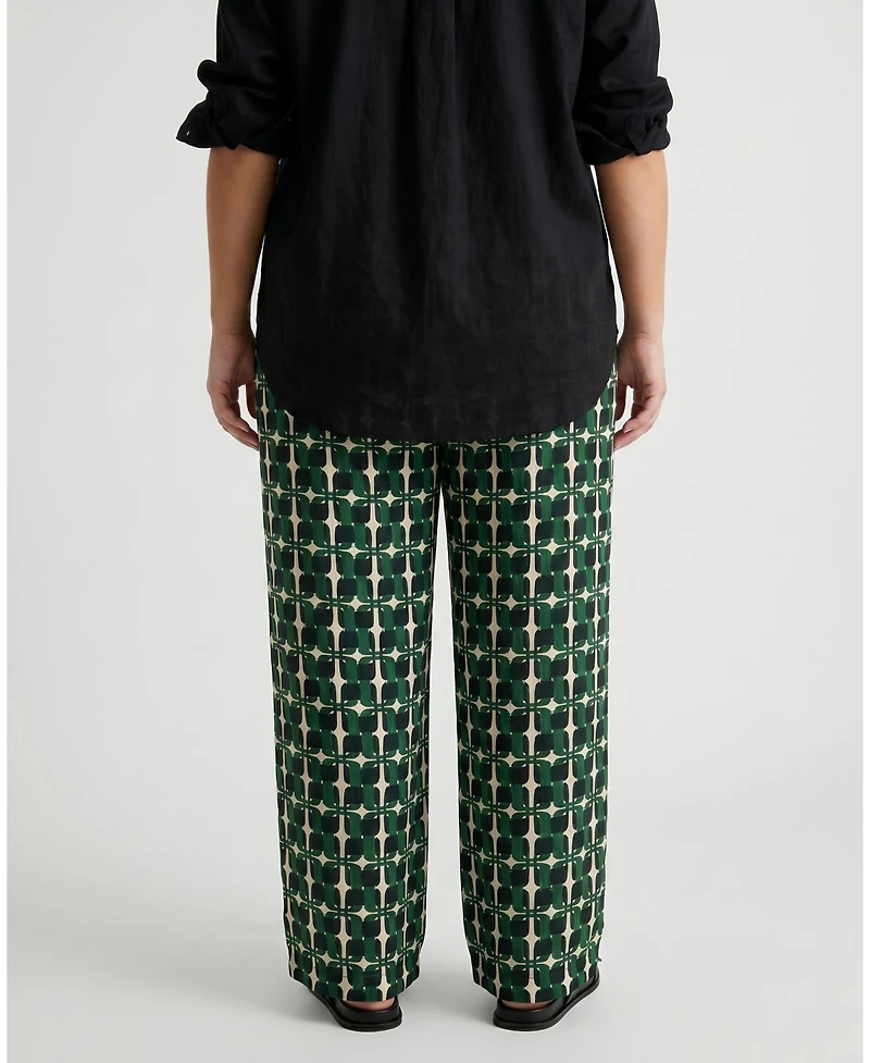 Universal Standard Plus Iris Linen Easy Pull-On Pants