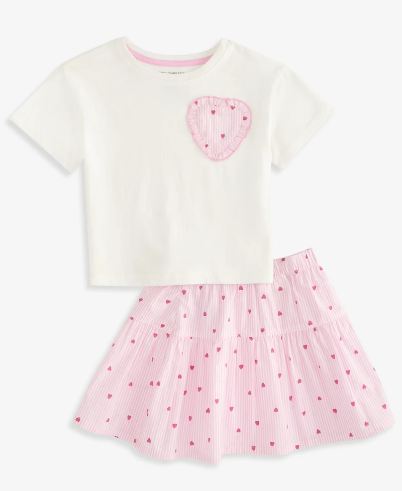 Epic Threads Toddler Girls' 12M-5T Heart Top and Bubble Skirt, 2-Piece Set, Macy's Exclusive