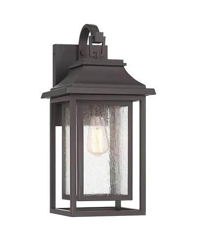 John Timberland Cecile High Modern Box Lantern Outdoor Wall Light Fixture Mount Porch House Weatherproof Bronze Finish
