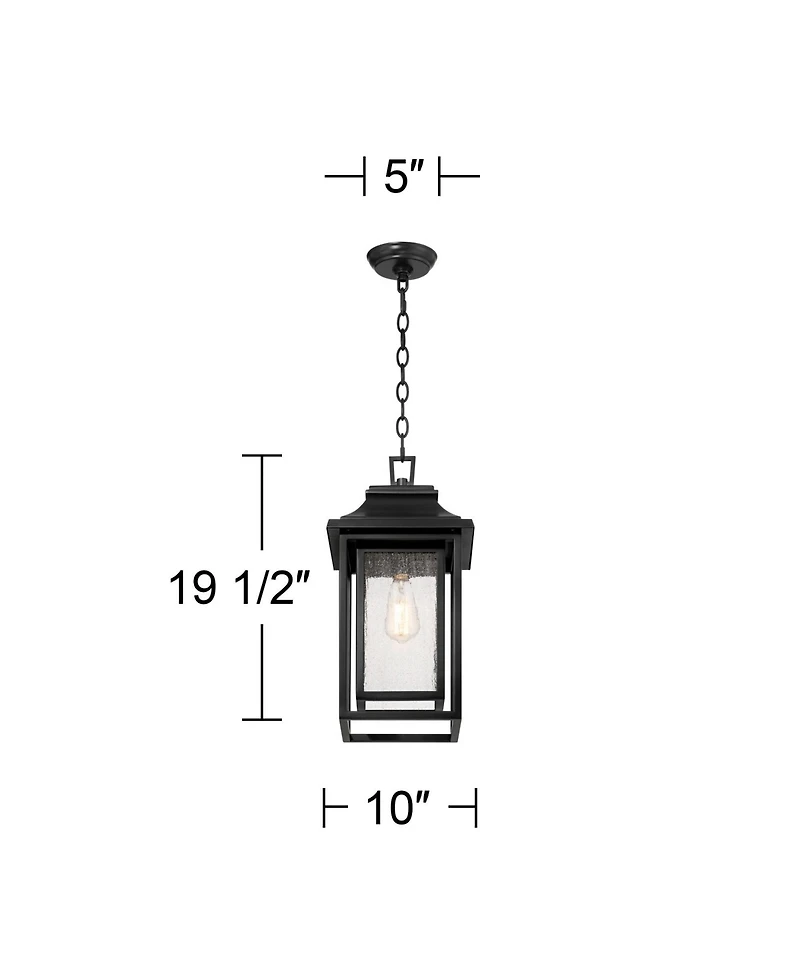 John Timberland Cecile 19 High Farmhouse Rustic Outdoor Pendant Light Fixture Ceiling Porch House Hanging Painted