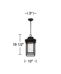 John Timberland Cecile 19 High Farmhouse Rustic Outdoor Pendant Light Fixture Ceiling Porch House Hanging Painted