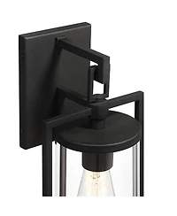 John Timberland Rennes 15 High Modern Outdoor Wall Light Fixture Mount Porch House Exterior Set of 2 Clear Glass Shade