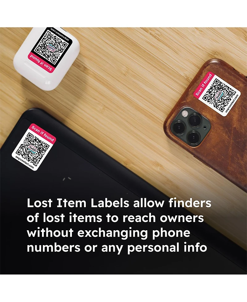 SeQR Contact Lost Item Labels 6-Pack