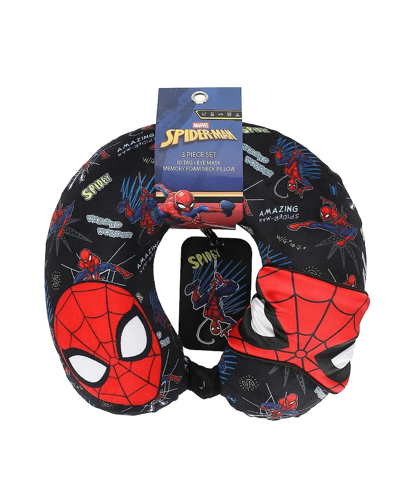 Spider-Man Mask and Character Print 3-Piece Neck Pillow Set