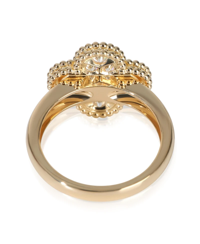 Pre-Owned Van Cleef & Arpels Yellow Gold Diamond Vintage Alhambra Ring