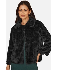 Yumi Women's Faux Fur Short Jacket