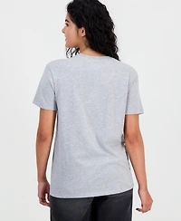 Self Esteem Juniors' Rose Graphic-Print Short-Sleeve T-Shirt