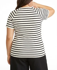 Universal Standard Plus Carey Ribbed Sweetheart Tee