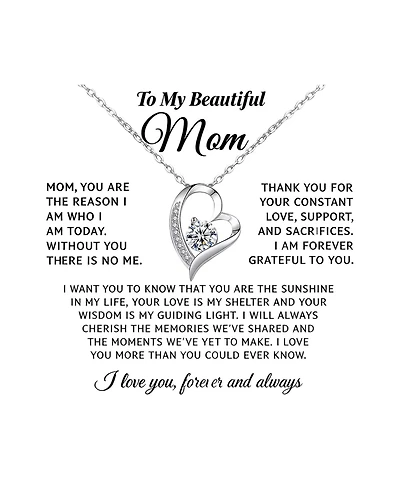 Gnuadz Women Necklace Gift for Mom Wife with Card Box