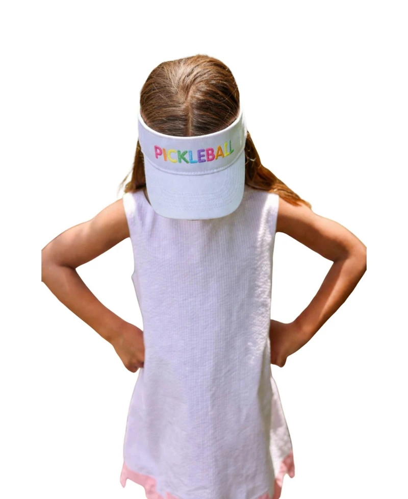 Bits & Bows Girls Little/Big Pickleball Bow Visor