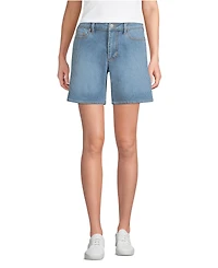 Lands' End Women's Soft Denim Mid Rise 7" Jean Shorts
