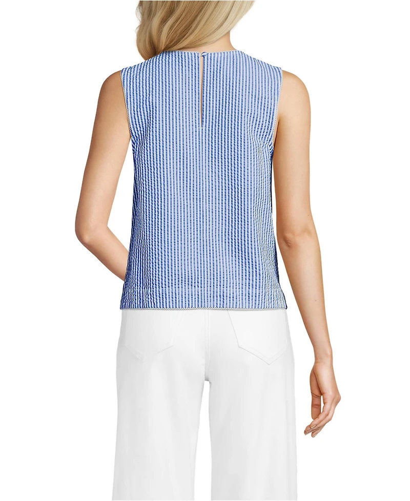 Lands' End Women's Seersucker Matchback Shell