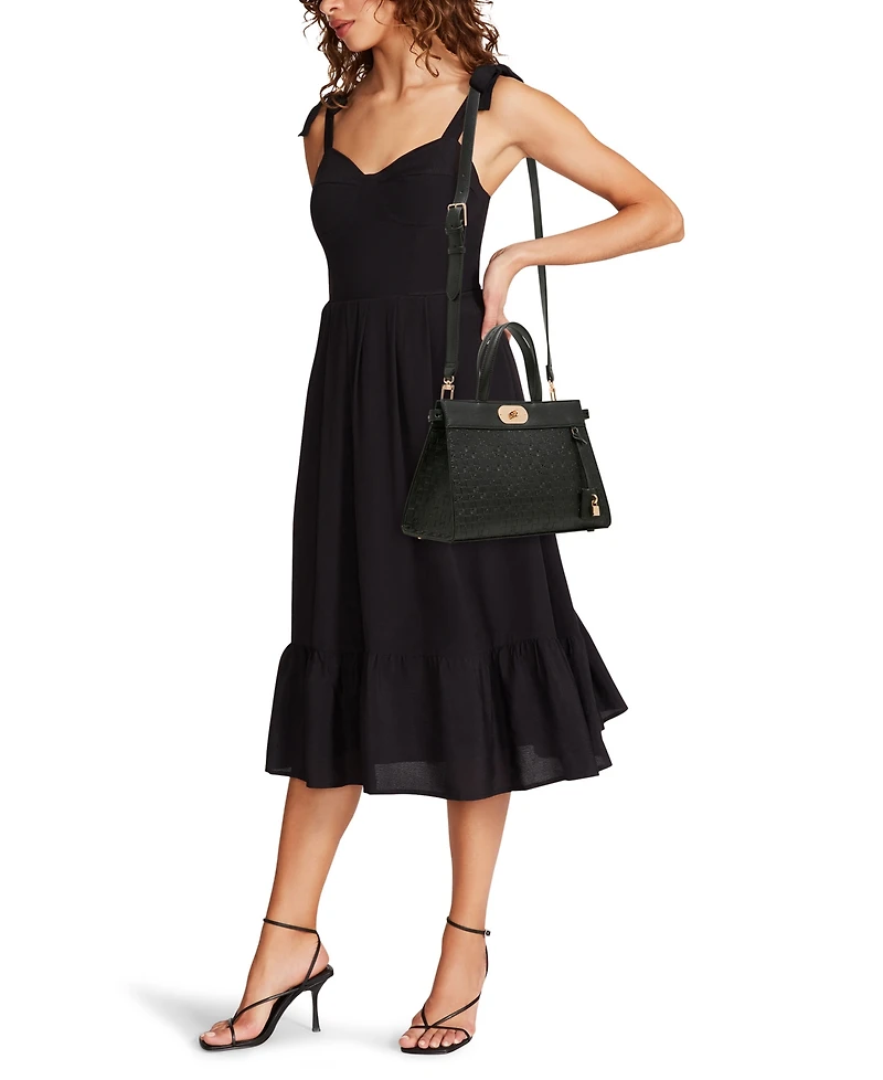 Anne Klein Embossed Medium Satchel Handbag