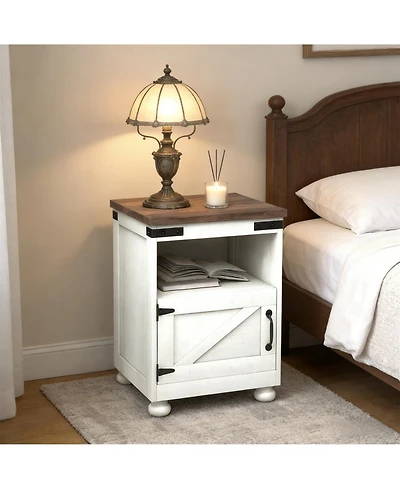 Clihome Modern Side Table with Storage End Table Nightstand