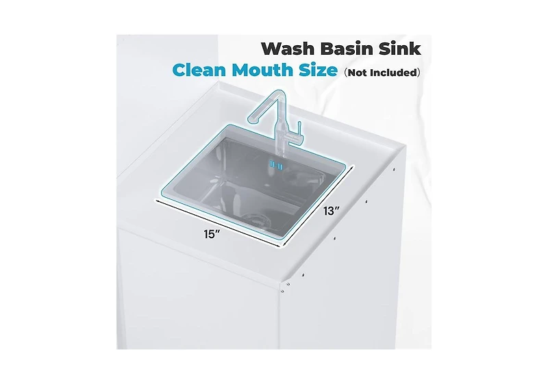 Aecojoy Laundry Pedestal with Sink Cabinet 1300LBS Heavy Duty Universal Washing Machine Stand Base Raiser