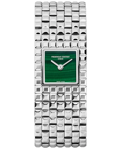 Frederique Constant Women's Manchette Silver-Tone Stainless Steel Bracelet Watch, 25.7mm