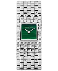 Frederique Constant Women's Manchette Silver-Tone Stainless Steel Bracelet Watch, 25.7mm