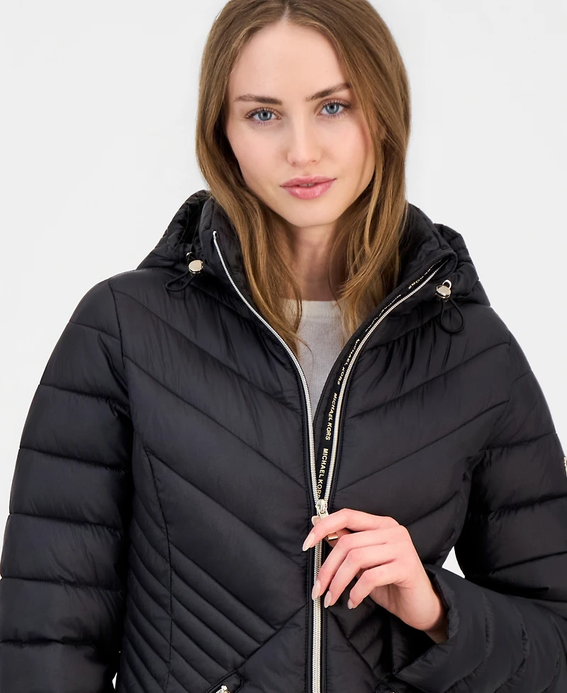 Michael Kors Women's Hooded Packable Puffer Coat