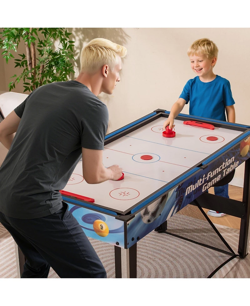 Slickblue Multi Game Table Set 10-in-1 with Table Tennis, Basketball, Soccer and More Indoor Games