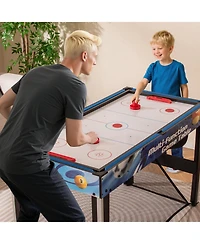 Slickblue Multi Game Table Set 10-in-1 with Table Tennis, Basketball, Soccer and More Indoor Games