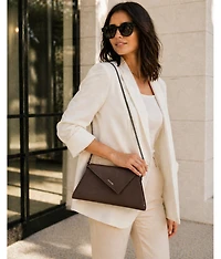 Susu Women's Saffiano Leather Envelope Clutch Purse Crossbody Shoulder Evening Bag Elegant Handbag with Chain Strap