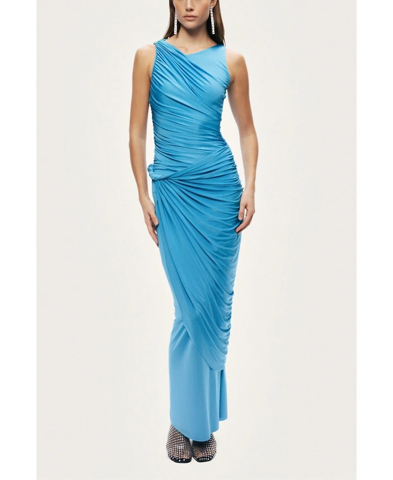 Nocturne Women's Draped Sleeveless Maxi Dress