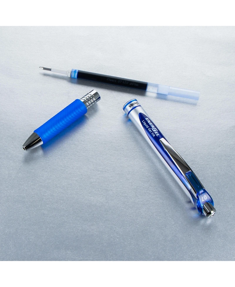 Pentel EnerGel Rtx Retractable Liquid Gel Pen, (0.7mm) Metal Tip, Medium Line,0.7mm, 12-Pk Hanging Window Box