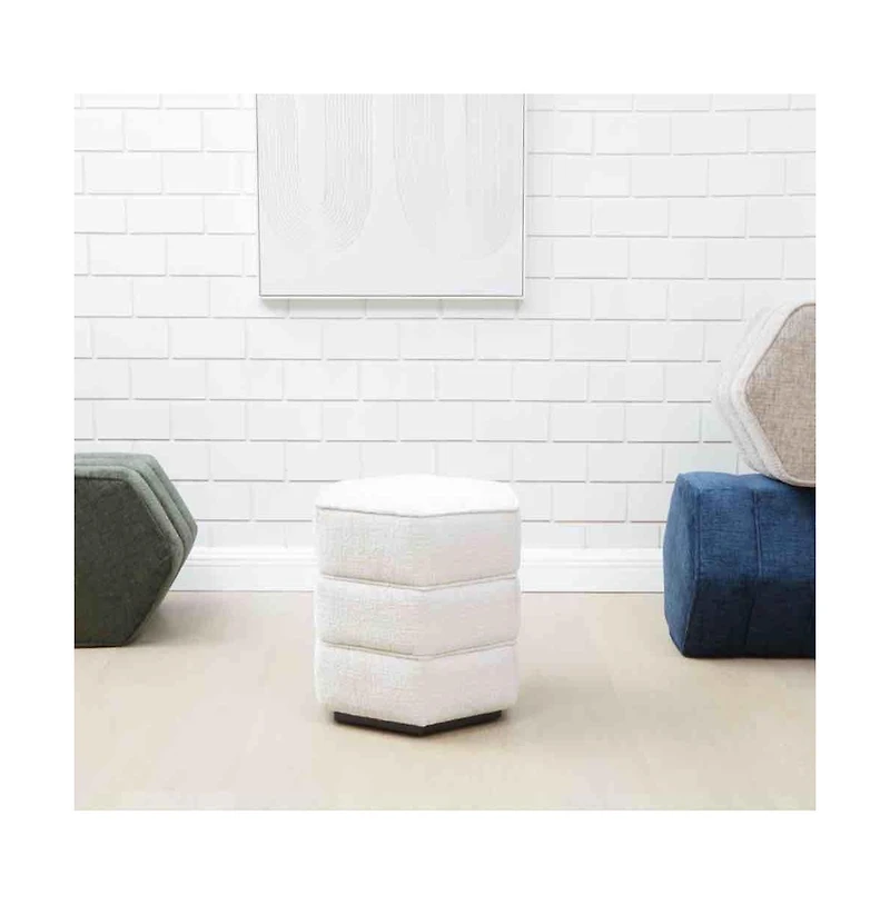 Safavieh Rosaria Chenille Hexagon Ottoman