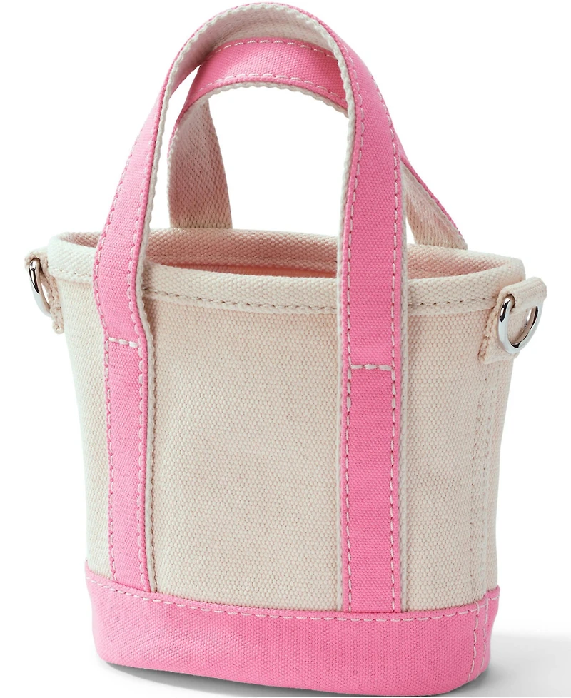Lands' End Mini Natural Open Top Canvas Tote Bag