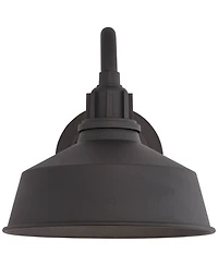 Franklin Iron Works Arnett Rustic Industrial Farmhouse Outdoor Barn Light Fixture Gooseneck 10 1/2inches for Exterior Deck House Porch Patio Outside