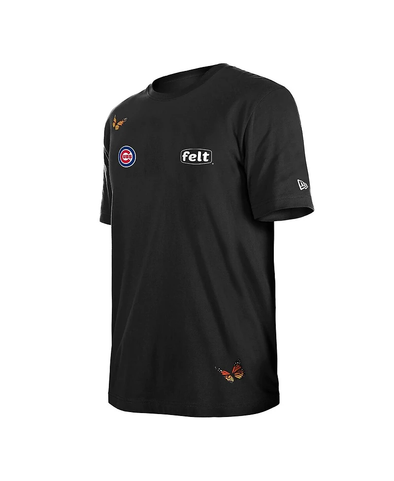 New Era x Felt Men's Black Chicago Cubs T-Shirt