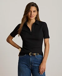 Lauren Ralph Women's Johnny Collar Polo T-Shirt