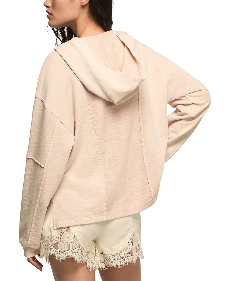 Lucky Brand Women's Long-Sleeve Embroidered Baja Hoodie