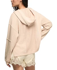 Lucky Brand Women's Long-Sleeve Embroidered Baja Hoodie