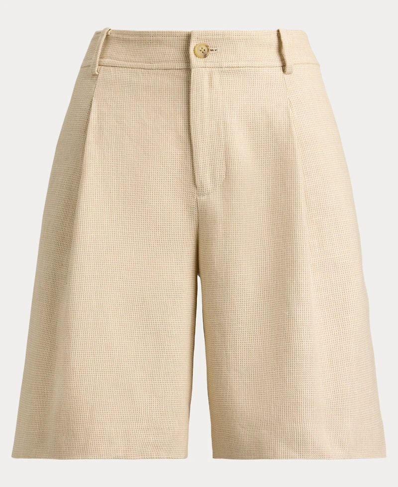 Lauren Ralph Women's High-Rise Pleated Bermuda Shorts
