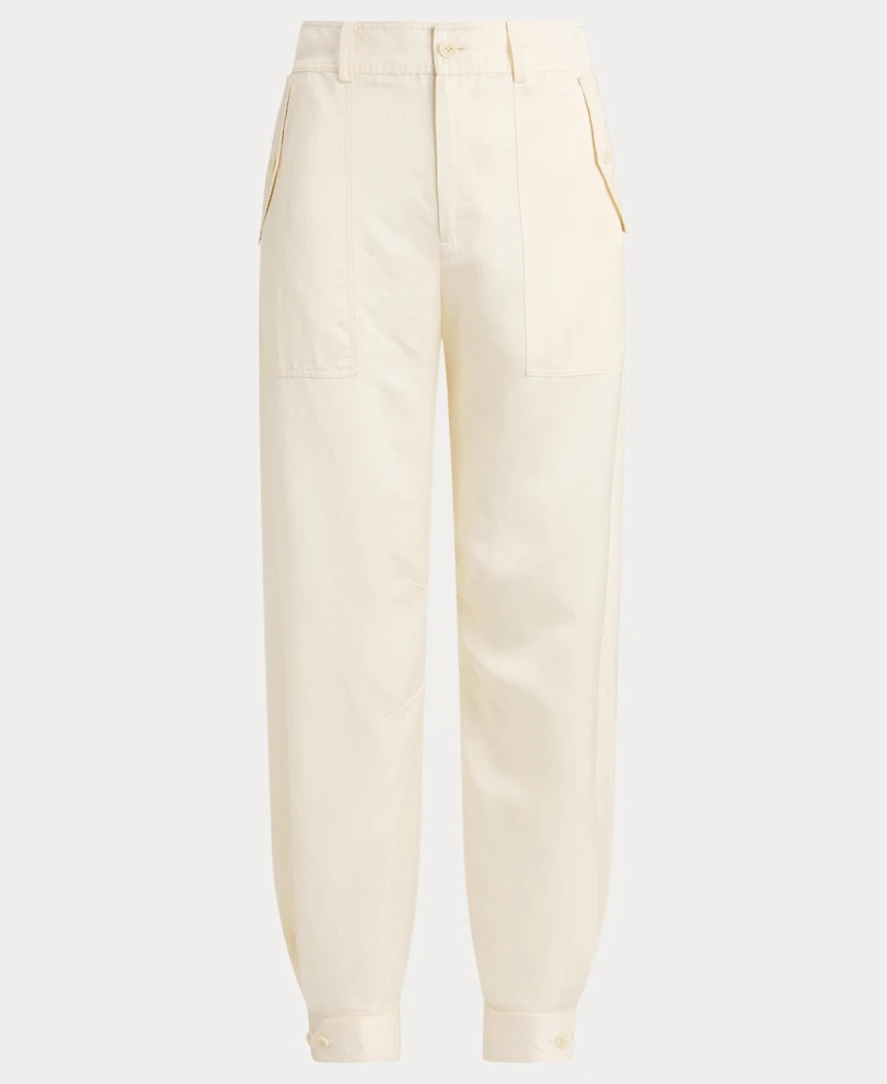 Lauren Ralph Women's Shantung Barrel Cargo Pants