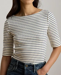 Lauren Ralph Striped Boatneck Top