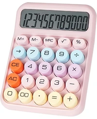 Danrong Mechanical Switch Calculator with Big Buttons, 12 Digits Large Lcd Display Desktop Calculator, Cute for Students