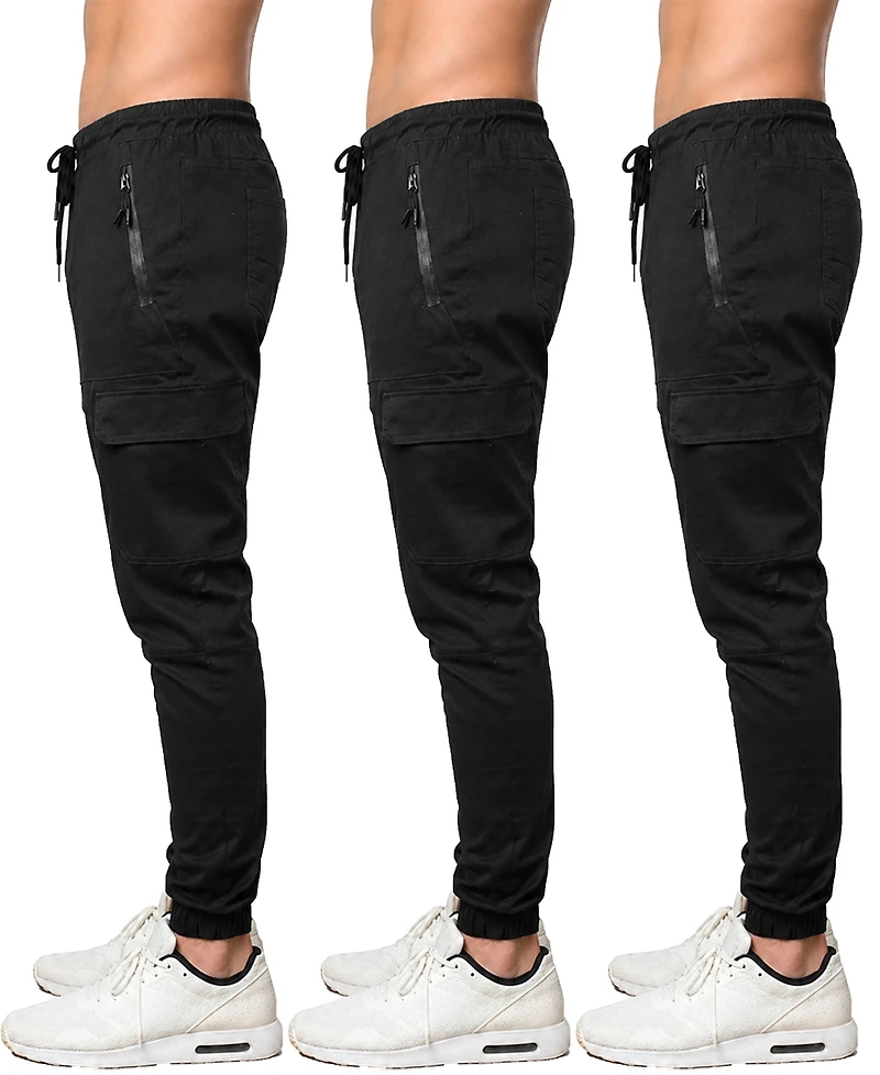 Blu Rock Men's Slim-Fit Cargo Jogger Pants, 3-Pack