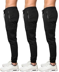 Blu Rock Men's Slim-Fit Cargo Jogger Pants, 3-Pack