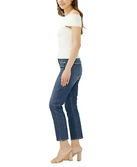 Silver Jeans Co. Women's Most Wanted Mid Rise Straight Leg Ankle