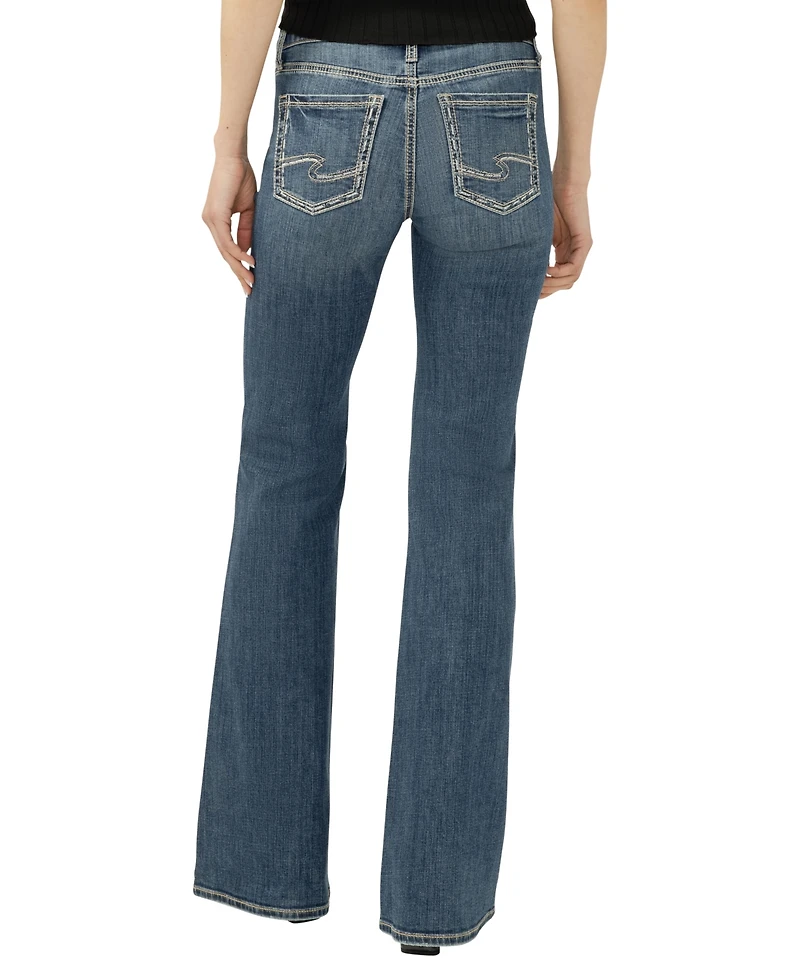 Silver Jeans Co. Women's Suki Mid Rise Flare Luxe Stretch