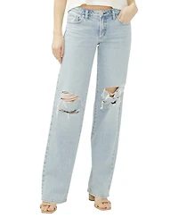 Silver Jeans Co. Women's Loose & Low Rise Straight Leg