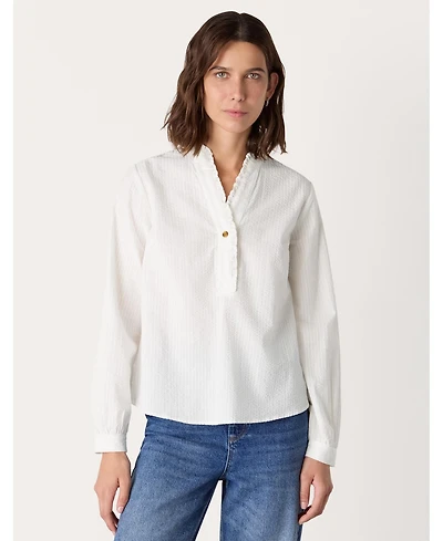 Whistles Women's Textured Frill Shirt