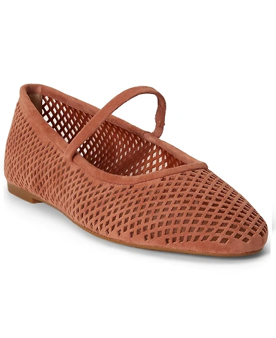 Lauren Ralph Women's Jayna Perforated Mary Jane Flats